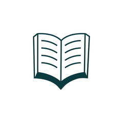 Book Icon in trendy flat style isolated on white background.