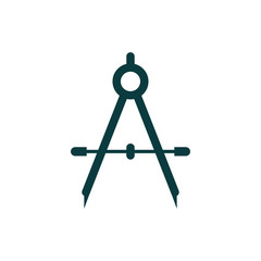 Compass Icon in trendy flat style isolated on white background.