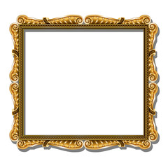 frame gold color with shadow