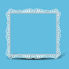 carved vintage frame made of paper