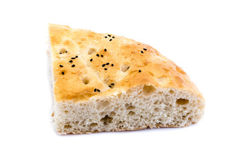 Fladenbrot isoliert auf weiß