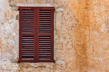 Haus Mediterran Fenster Alt Braun Rustikal Mauer