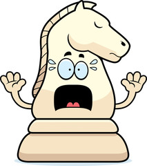 Scared Cartoon Chess Knight © corythoman