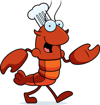 recommend clip art: Crawfish Chef Walking
