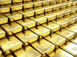 Fine Gold Bars - 3d render