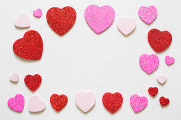 Obraz na płótnie Canvas Valentines Day, heart with a place for inscription.