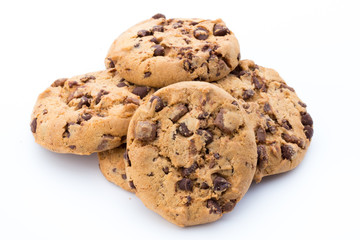 Cookies nuts on the  isolated on white background.