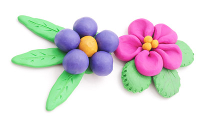 Plasticine flowers.