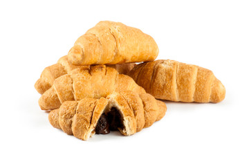 Fresh croissant close up