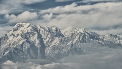 Fototapeta na wymiar Annapurna massif in Nepal Himalayan