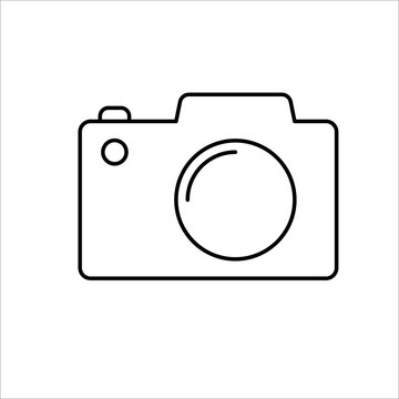 photo camera icon on white background