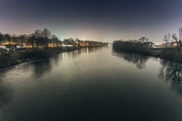 Winterzeit an der Fulda in Kassel
