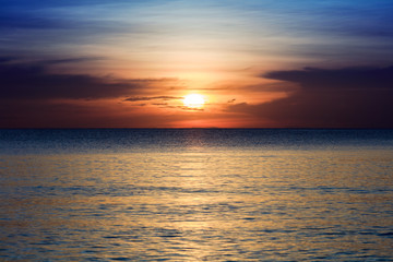 colorful cloudy sunset