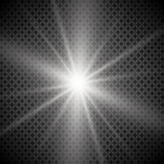 White glowing light burst explosion with transparent. Vector illustration for cool effect decoration with ray sparkles. Bright star. Transparent shine gradient glitter, bright flare. Glare texture.