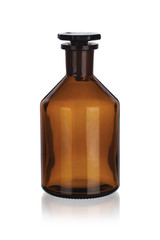 Laboratory glass dose isolated on white