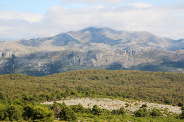 Fototapeta na wymiar View from Srd mountain, Croatia 