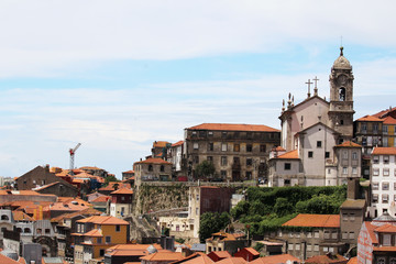 Fototapeta premium A view of old town of Porto, Portugal 