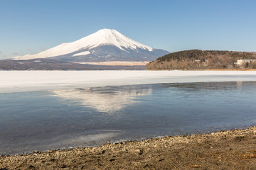 Winter Mount Fuji Yamanaka Lake