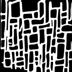 black and white abstract hand drawn