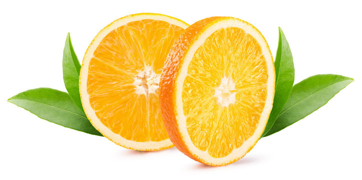 orange slices isolated on the white background