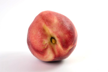 Ripe peach fruit isolated