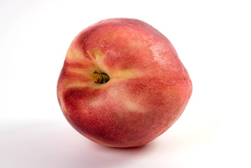 Ripe peach fruit isolated