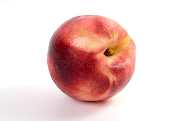 Ripe peach fruit isolated