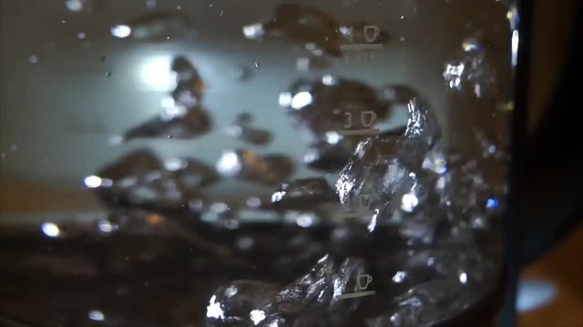 charming bubbles run inside boiling kettle