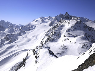 A view of winter Alps, 3 Vallees, France