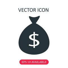 Money bag icon vector