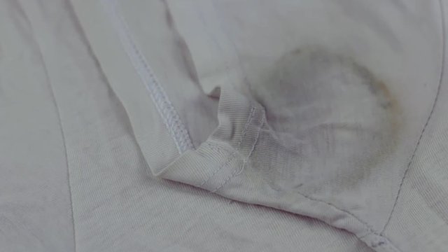 Sweat stain on t-shirt