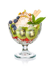 Sundae isolated on white