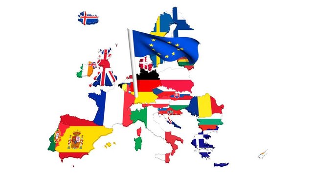 Construction Europ&eacute;enne Europe Drapeaux