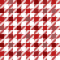 Red Gingham Tartan Plaid Seamless Pattern