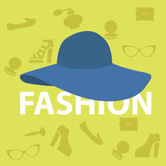 collection of vector logos of fashion accessories with hat 