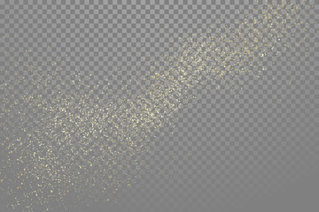 Golden glitter abstract gold star dust vector