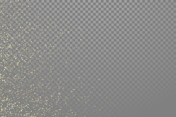 Glow gold particles vector star dust shimmer