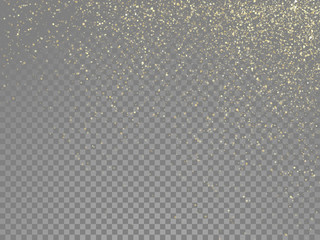 Golden glitter abstract gold star dust vector