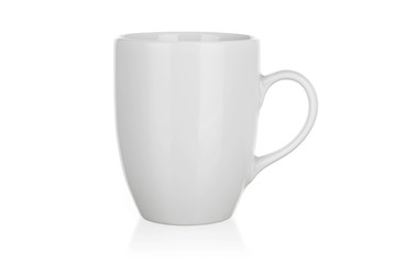 White mug isolated on white
