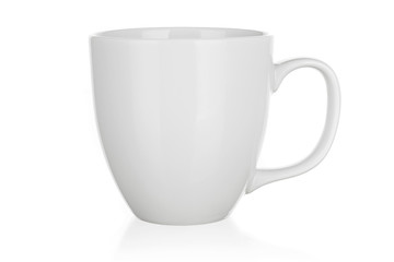 White mug isolated on white