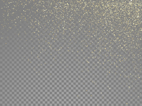 Golden glitter abstract gold star dust vector