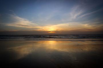 Splendid sunrise at South Chinese Sea, near Mui Ne, Vietnam