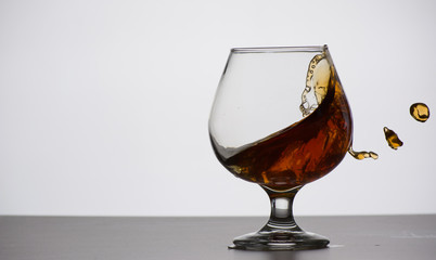 Glass of expensive cognac