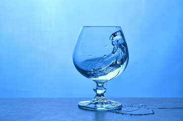 water splash in a glass
