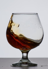 Glass of expensive cognac