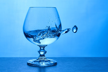 water splash in a glass