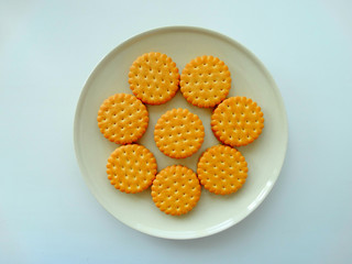 Tasty cookies on a plate