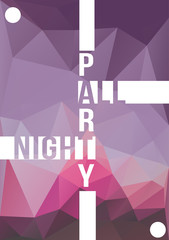 Abstract Geometric Dance Party Poster Template - Vector Illustra