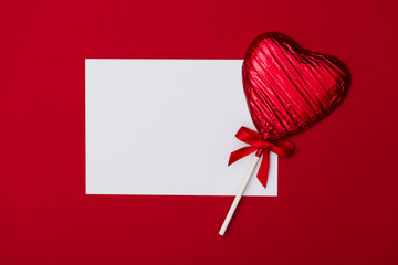 Valentine's heart lollipop