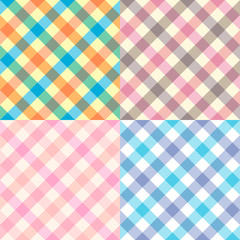 set  of textures of fabrics in a cage